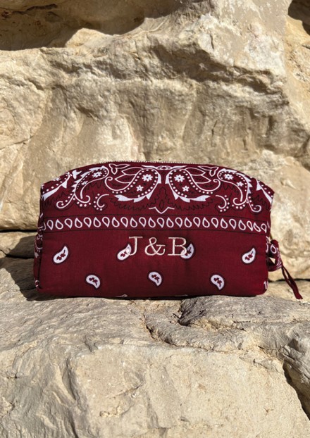 Trousse de toilette - Bandana Bordeaux